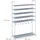 Relaxdays Schuhregal 99 x 10 x 15 cm 6 Ebenen grau