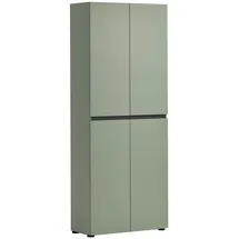 home24 Mister 80 x 200 x 34 cm hochglanz weiß / weiß