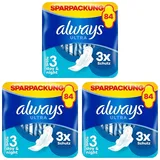 Always Ultra Binden Damen Gr. 3, Night, 84 Damenbinden mit Flügeln (3 x 28 Stück) Multipack, dünn und super saugfähig, schliesst Gerüche und Flüssigkeit sofort ein und Auslaufschutz (Packung mit 3)