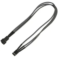 Nanoxia 3-Pin Verlängerung 30cm, einzeln gesleeved carbon (NX3PV3EC)