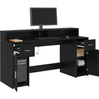 VidaXL Schreibtisch Eiche Schwarz