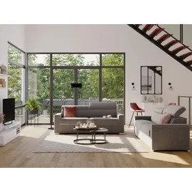 vente-unique Schlafsofa 4-Sitzer – Liegefläche: 160 cm – Matratzenhöhe: 18 cm - Grau - VIZIR