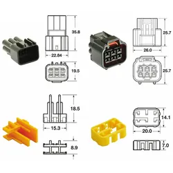 Bihr Steckersatz 6 Kanäle Serie 090 FRKW Originalausführung - 5 Komplettsets