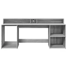 vidaXL Schreibtisch Grau Sonoma