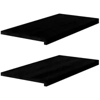VidaXL Fensterbänke 2 Stk. Dunkelbraun 80x40x2 cm Massivholz Eiche