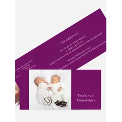 Einladungskarten Taufe selbst gestalten mit Spruch und Fotos im Onlinedesigner bei Meine-Kartenmanufaktur.de