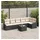 vidaXL Gartensofa-Set 7-tlg. Braun/Creme
