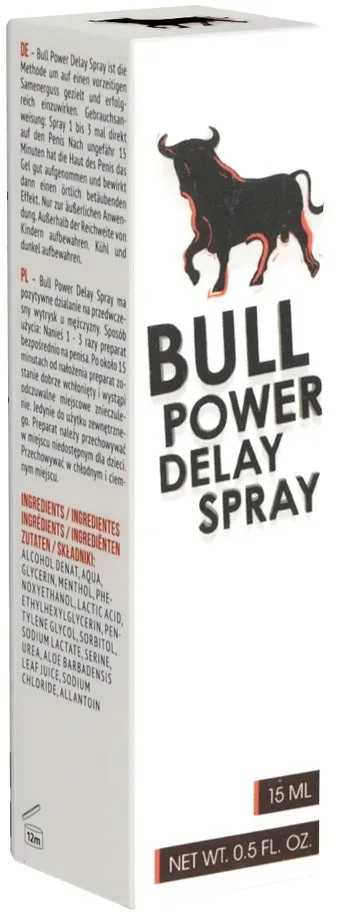 Verzögerungsspray, Bull Power Delay Spray, vorzeitiger Samen (0.015 l) 15 ml