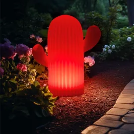 OTTO home Solarleuchte Kunststoff B:15cm H:33cm L:15cm Ø:28,5cm mit Erdspieß und Fernbedienung weiß