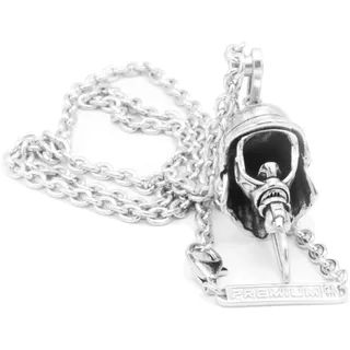 Einsatzgeil Premium Collection | Modell "AGT" Deutschland | 925er Silberkette + Silber-Anhänger | Edler Feuerwehr Echtsilber-Schmuck Hals-Kette | Herren Damen Kinder |