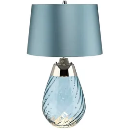 Elstead Lighting Lena 2-flg. E27 30 cm Glas/Nickel Blau
