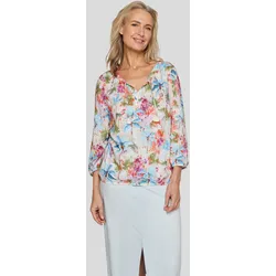Klassische Bluse RABE "Bluse", Damen, Gr. 46, orange, 100%Viskose, feminin, gerade, 3/4-Ärmel, Blusen
