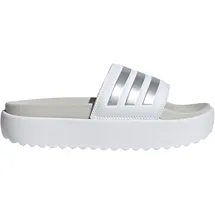 adidas Adilette Platform Badesandalen Cloud White / Zero Met / Grey One 40 2/3