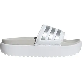 adidas Adilette Platform Badesandalen Cloud White / Zero Met / Grey One 40 2/3