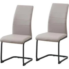 Hti-Living HTI-line Schwingstuhl 2er Set PU cappuccino