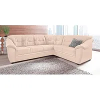 Ecksofa SIT & MORE "Savona L-Form" Sofas Gr. B/H/T: 262cm x 90cm x 212cm, Luxus-Microfaser ALTARA NUBUCK, langer Schenkel links, mit Bettfunktion, beige (natur) wahlweise mit Bettfunktion, inklusive Federkern, frei im Raum stellbar