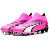 Puma Ultra Match+ LL FG/AG Soccer Shoe, Poison PINK White Black, 45 EU