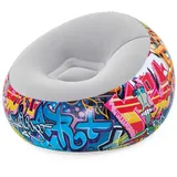 BESTWAY Graffitti Air Aufblasbares Sofa - Multicolour - 112x112x66cm
