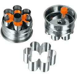 Metaltex Linzer 4in1 Keks-Ausstecher Edelstahl