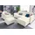 exxpo - sofa fashion "Elio, kompakt, bequem & zeitloses Design, Breite 217cm, L-Form", weiß (alpine weiß), B:217cm H:84cm T:157cm, Luxus-Kunstleder;NaturLEDER (echtes Rindsleder) in Sitz und Rücken.