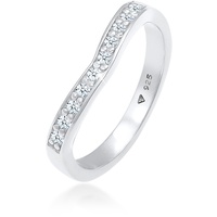 Elli DIAMONDS Diamanten (0.15 ct) V-Form Verlobung 925 Silber - für Damen