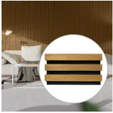 HORI 3D Wandpaneel HORI WALL Akustik Wandpaneele Natur Holzdekor Holzwand, BxL: 60x120 cm, 0.72 qm, (Schallschutz Wandpaneel, 3D-Wandpaneel, Wandpaneel selbstklebend, 1-tlg) Teak, Verbesserte Raumakustik, Nachhaltigkeit, Elegante Optik braun