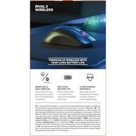 SteelSeries Rival 3 Wireless Schwarz