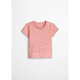 Marc O'Polo T-Shirt MARC O'POLO, Mädchen, Gr. 92/98, calm orange, Jersey, Obermaterial: 100% Baumwolle, regular fit normal, Rundhals, Shirts T-Shirt, modischer Print, normale Passform
