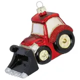 Magic Christbaumschmuck Figuren Weihnachtskugeln Weihnachtsschmuck Christbaumkugeln Deko Glas Radlader 8.5cm