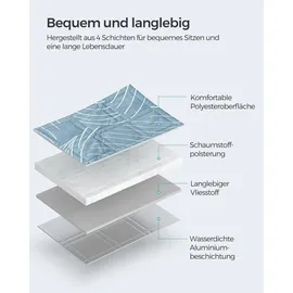 Songmics Picknickdecke hellblau 200 x 200 cm