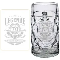 LUXENTU Maßkrug mit Gravur Legende seit 70 Jahren
