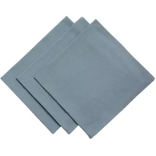 Daloual 3er Pack Textil Servietten Stoffserviette 45cm x 45cm aus 100% Baumwolle in Grau