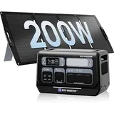 Eco-worthy 2400w(spitze 4800w) 2048wh Portable Power Station Mit 200wfaltbares  Solarpanel, Tragbares Powerstation Solar Generator Bundle Für Wohnmobil, Home Backup, Camping, Van Life