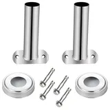 Fox·Bunny 2Pcs Edelstahl Poolleiter Halterung - Ø 40 mm - Hülse für Schwimmbadleiter,Montageset für Pool Leiter mit Flanschrohr