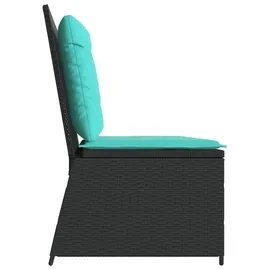 vidaXL Gartenbank 220 x 0 x 0 cm Schwarz