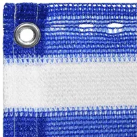 vidaXL Seitenmarkise 75 x 500 cm Blau und Weiß Polyethylen