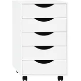 Woltu Rollcontainer 40 x 66,5 x 40 cm weiß