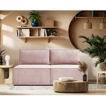 kaiser möbel Schlafsofa, Rosa, Textil, 3-Sitzer, Rechteckig, 192x92x98 cm, Wohnzimmer, Sofas & Couches, Schlafsofas