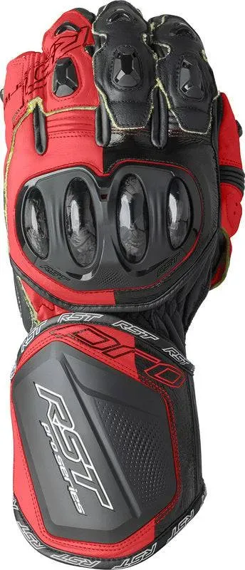 RST Pro Series GP D3O Motorradhandschuhe - Schwarz/Flo Rot - XL
