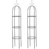 TPFGarden Rosensäule, Schwarz, Metall, 38x190x38 cm, Gartenzubehör, Gartendeko