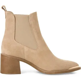 TAMARIS Damen Chelsea mit Blockabsatz Leder, beige, 41 EU