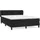 vidaXL Boxspringbett mit Matratze Schwarz 140x200 cm Samt