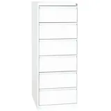 Gürkan Karteischrank reinweiß 6 Schubladen 53,0 x 62,0 x 132,0 cm