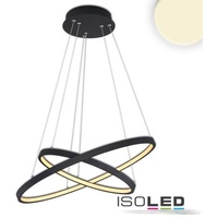 ISOLED LED Hängeleuchte Ring 18W+23W, schwarz, warmweiß
