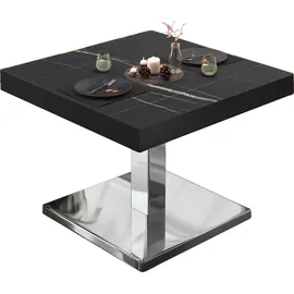 GGM Möbel Bistro Loungetisch Schwarz Marmor 60 x 60 x 41 cm