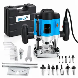 BITUXX 1200 W Oberfräse inkl. 12 tlg. Fräser Set
