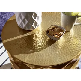 Wohnling Beistelltisch Aluminium gold 43,5 x 43,5 x 48,0 cm