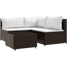 vidaXL Garten Lounge Set 4-tlg. Braun