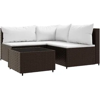 vidaXL Garten Lounge Set 4-tlg. Braun