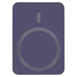 EMOS Powerbank 5 000 mAh WI 522 mit Magnet - magnetischer externer Akku mit Passthrough und Wireless-Charging USB-C-Ausgang inkl. USB-Datenkabel - für iPhone, iPad, Smartwatches - blau